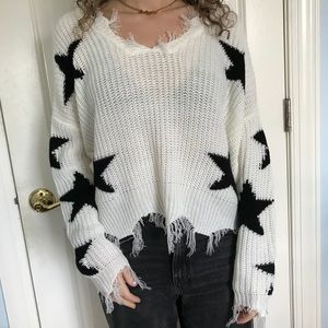 Star Print Sweater